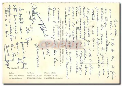 Ilha de Ré — Vista panorâmica — L. Chatagneau, 92, avenida Victor-Hugo, Bordeaux — Verso