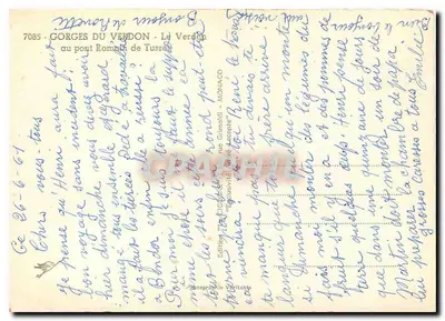 Góry Verdon — Most Rzymski w Tussac — Wydawnictwo "L'Éclaireur" — Rewers