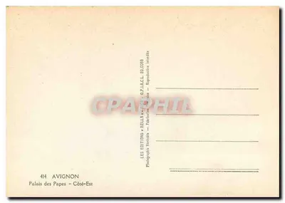Avignon — Pałac Papieski — widok z lotu ptaka — Wydawnictwo Rella — Rewers