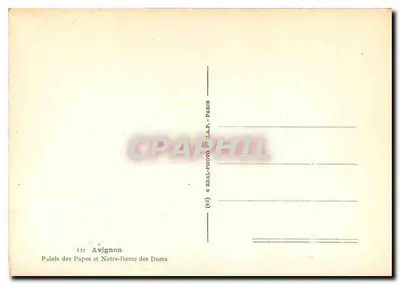 Avignon — Palazzo dei Papi e Notre-Dame des Doms — editore REAL-PHOTO, Parigi, n°121 — Verso