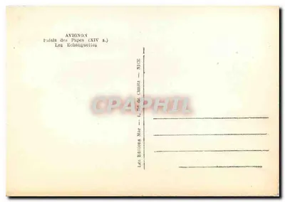 Avignon — Pałac Papieski (XIV w.) — Les Echauguettes — Wydawnictwo Mar — Rewers