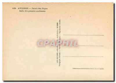 Awinion — Pałac Papieski — Sala wielkich rozpraw — Wydawnictwo Rella — Rewers