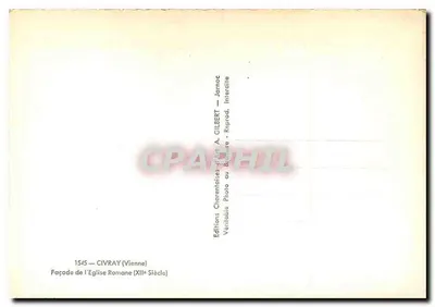 Civray — Facha da Igreja Romana (Século XII) — A. Gilber — Verso