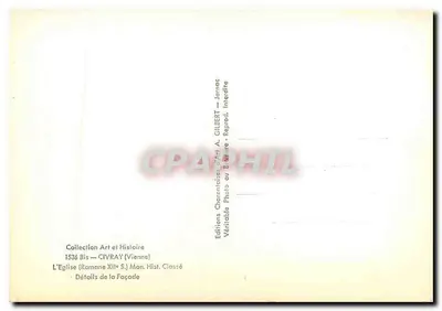 Civray — Detalhes da fachada — Edições Charentais de Arte A. GILBERT — Verso