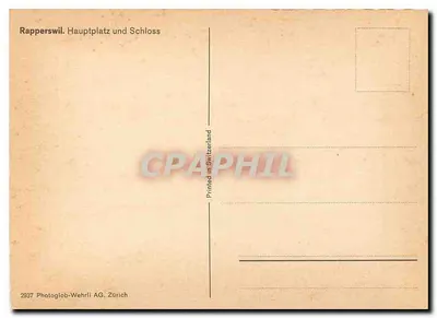 Rapperswil - Hauptplatz und Schloss — Photoglob-Wehrli AG, Zürich, n°2937 — Verso