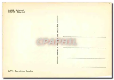 Morat - Rübenloch — Murten, Lausanne — Marcel Rouge, editora — Verso