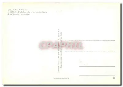 Calais — Ratusz i jego kwitnące ogródki — Wydawnictwo ESTEL & Cie — Rewers