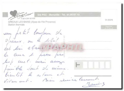 Termas Troglóditas Celtas Galo-Romanas — Gréoux les Bains — Sté PEC — Verso
