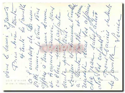 Zimowy krajobraz z chatką — H. Ullberg — N° 1118 — Rewers