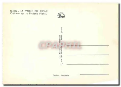 A Vale do Ródano — Cruzeiro no Frédéric Mistral — Edições J. Gellard, Bron — Verso