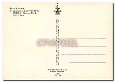 Porty bretońskie — 3 — Oaza SAINT-BRIEUC — CESSON (Côtes-du-Nord) — Les Éditions du Gabier — Rewers