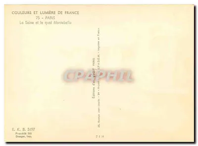 Die Seine und der Quai Montebello — Paris — Éditions Jean-Jaurès — Rückseite