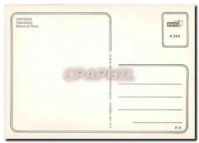 OOSTENDE — Statek rybacki Benny — wydawca AVM, seria A.244 — Rewers
