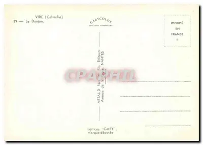 O Donjon em Vire (Calvados) — Ruínas medievais — Edições Gaby — Verso