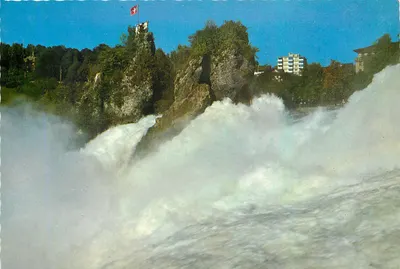 Rheinfall em Neuhausen — Castelo de Laufen no Rheinfall — Editor: A. Kianer, Schwanden GL
