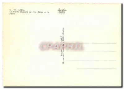 Stara kaplica na Wyspie Barbe i Saône — Lyon — Wydawnictwo CELLARD — Rewers