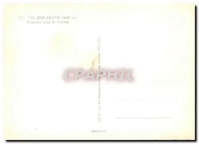 Col des Aravis (1500 m) — Descida para a Giettaz — Cité des Arts Photographiques, 46, rue Lavalier, Paris — Verso