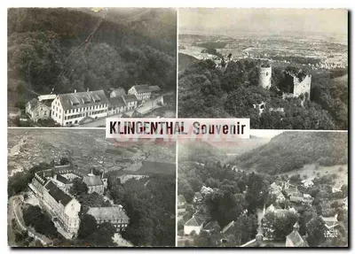 Klingenthal — vue aérienne de la colonie, du château et du village — Souvenir, éditeur LAPTE, St-Maur