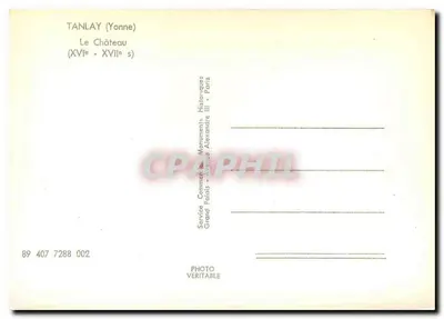 Tanlay (Yonne) — O Castelo (séculos XVI - XVII) — Service Commentaires Historiques Grand Palais — Verso