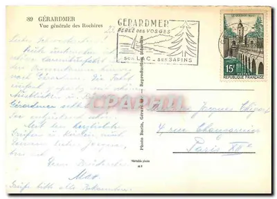 Gérardmer — Ogólny widok Rochires — Photo Barin — Rewers