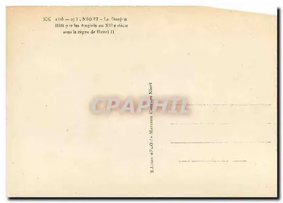 Castelo de Niort — Torre de defesa — Editor Marcel Nort, n° 135-27 — Verso