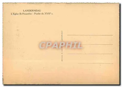 Landerneau — Katedra Świętego Houardona, portal z XVII wieku — Wydawnictwo P. Diouard, Landerneau — Rewers