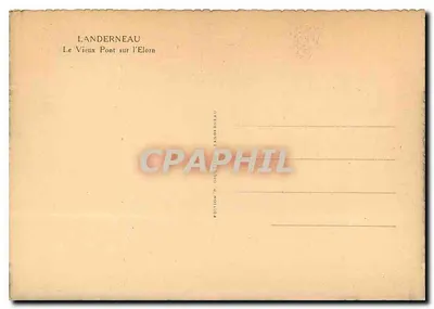 Landerneau — O Velho Ponte sobre o Elorn — Edição P. Duglet, Landerneau — Verso