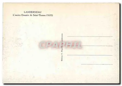 Landerneau — The Former Saint-Thomas Ossuary (1635) — Edition P. Diguion Landerneau — Back