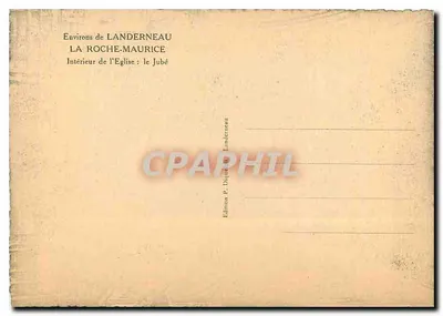 Wnętrze kościoła w La Roche-Maurice — okolice Landerneau — Wydawnictwo P. Diqueau — Rewers