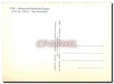 Abadia de Saint-Martin-du-Canigou — Vista geral — Éditions Zanolin — Verso