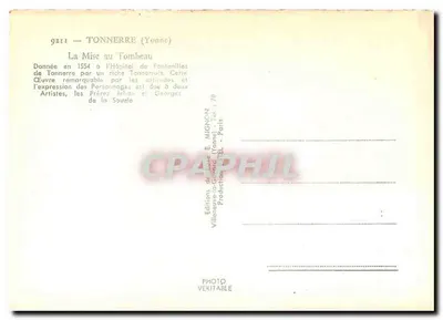 Wydanie tombarowe — Fontenilles (Tonnerre, Yonne) — E. Mignon — Rewers