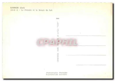 Luzège (Lot) — La Pistoule i pętla rzeki Lot — Comier Imp. Mason — Rewers