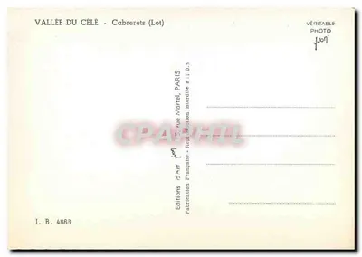 Wąwóz Célé - Cabrerets (Lot) — widok panoramiczny — Éditions d'Art, Paryż — Rewers
