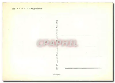 Le Puy - Vista geral — série 116 — Sociedade das Artes Fotomecânicas, Paris — Verso