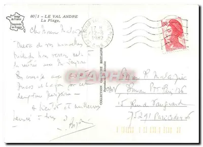 De Strand — Le Val André — Gedrukt in Frankrijk, n°80/1 — Achterkant