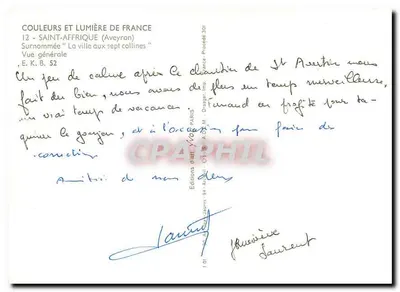 Saint-Affrique (Aveyron) — Ogólny widok — Wydawnictwo Art Jaures — Rewers