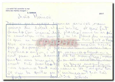 Skaliste wybrzeże — błyszczące morze — wydawca IRIS, nr 20017 — Rewers