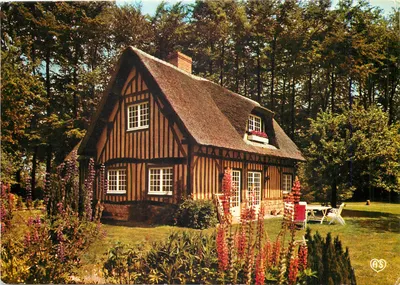 Cottage normando com telhado de colmo — editor ARTAUD Frères, n° 26