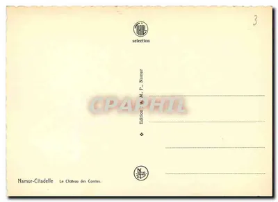 Namur-Citadelle — O Castelo dos Comles — Edição: M. P. Namur — Verso