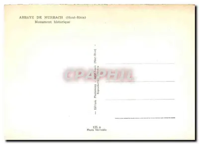 Abbaye de Murbach (Haut-Rhin) — Monument historique — Wydawnictwo Saint-Louis (Haut-Rhin) nr 125 — Rewers