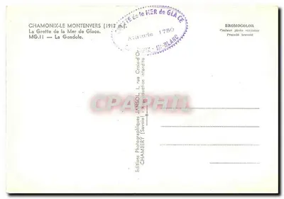 Jaskinia Morza Lodowego — Chamonix-Le Montenvers — Wydawnictwo Jansol — Rewers