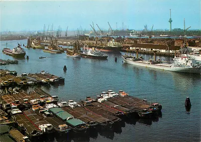 Rotterdam/Maashaven — porto de transbordo para cereais (1895-1905) — editor Gebr. Spriensberg, n° 669