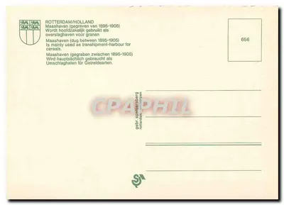 Maashaven — Rotterdam/Holanda — editor Gebr. Spanjerberg, n° 656 — Verso