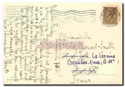Casamicciola (Ischia) — Ogólny widok — Ditta R. Siroza, Via M. L. Napoli — Rewers