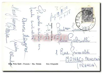 Frossasco - Porta e Torre Medioevali — Wydawca Foto Gatti, Pinerolo — Rewers