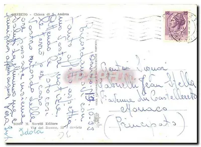 Orvieto - Igreja de São André — M. Moretti, n° 30965 — Verso