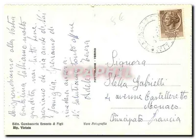 Bagnoregio — widok panoramiczny wsi na skałach — Ediz. Gambacorta Ernesto & Figli — Rewers