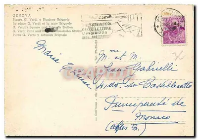 Genewa — Plac G. Verdi i Stacja Brignole — Rewers