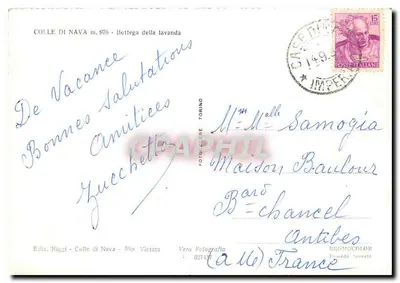 Colle di Nava — Dom z laurową — Ediz. Niggi — Rewers
