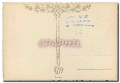 Jezioro górskie — stado owiec i pasterz — wydanie Giulio Argiolo, Veneto — Rewers